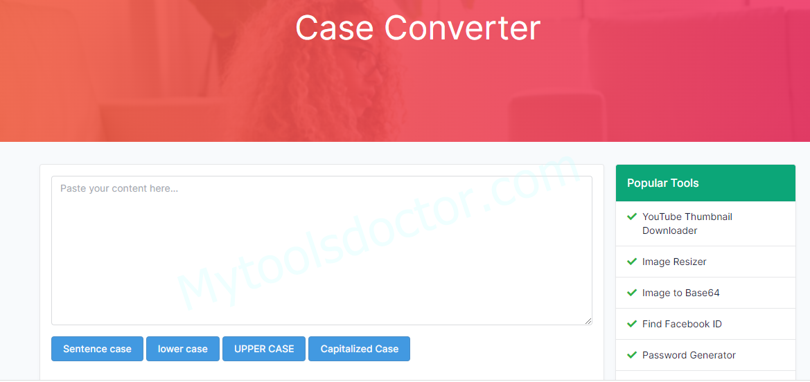 Case Converter Online for sentence uppercase to lower